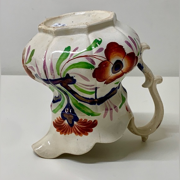 19th Century Antique Gaudy Welsh Hallmarked Unrecorded Pattern Jug Pitcher - Picture 8 of 16